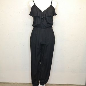 American Eagle | black wrap jumpsuit XS